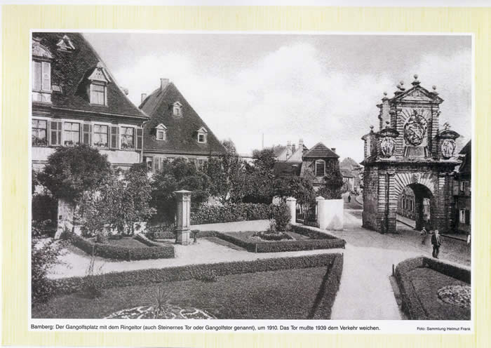 Gangolfsplatz mit Tor um 1910